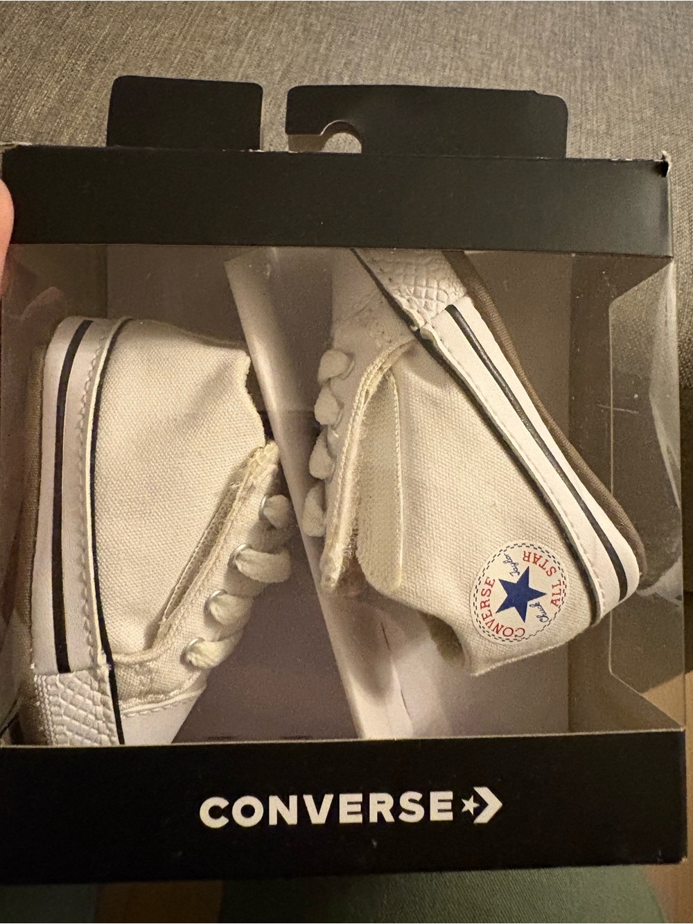 Converse White Canvas High Top Baby Sneakers